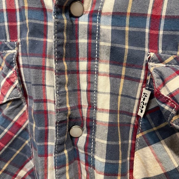 Levi's Mens Pearl Snap Button Down Size L - Picture 4 of 4